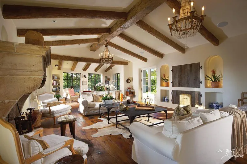 Antique limestone elegance villa showcase interior